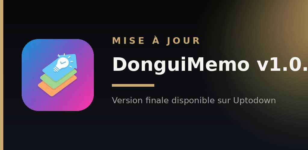 DonguiMemo v1.0.0 — Version finale disponible