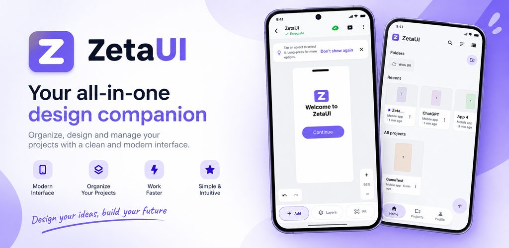 ZetaUI arrive sur Uptodown et APKPure