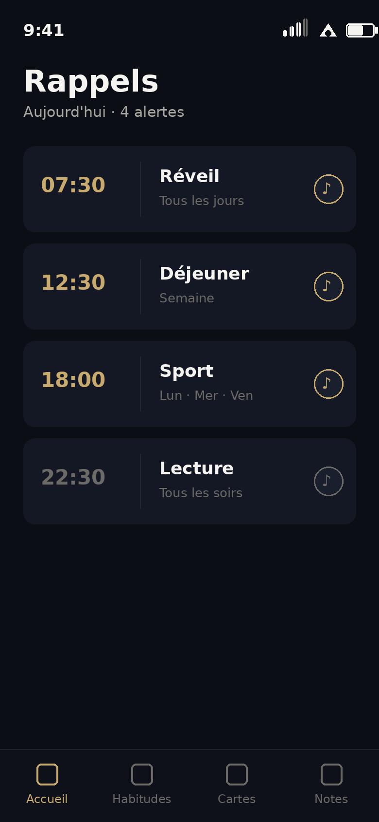 Rappels intelligents dans DonguiMemo